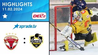 11.02.2024 - Highlights - Lausitzer Füchse vs. Krefeld Pinguine